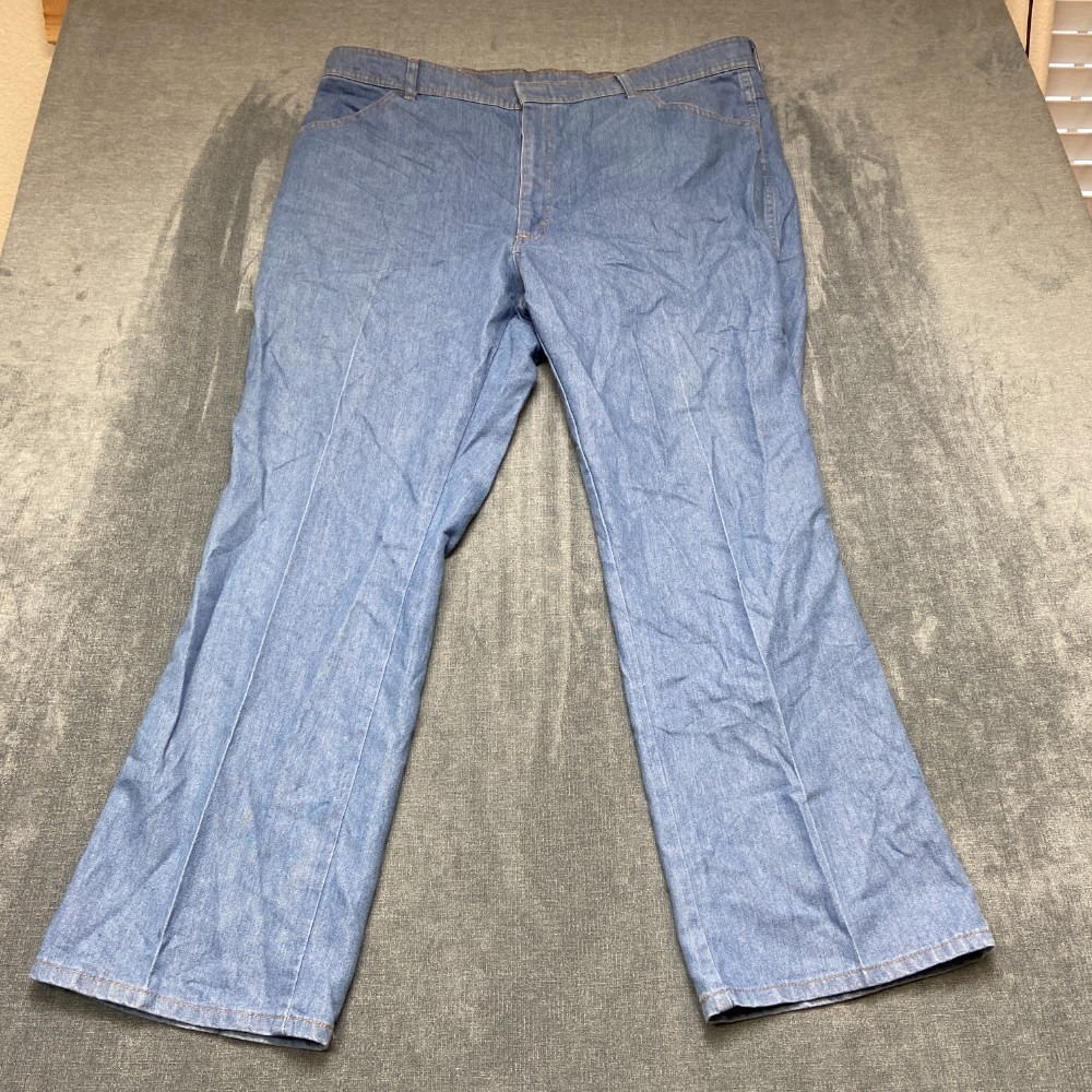 Wrangler Jeans Men 42x30 Blue Denim Cotton Streetwear All Season Casual Wide Leg